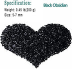 Black obsidian crystal chips used for succulent plant top dressing