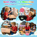 Washable and durable BPA-free silicone material of the HAKINBOT sensory activity board being rinsed under water.