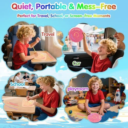 Washable and durable BPA-free silicone material of the HAKINBOT sensory activity board being rinsed under water.