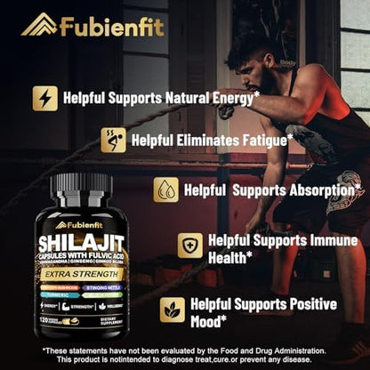 Fubienfit pure Himalayan organic shilajit veggie capsules for natural energy boost