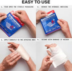 SurviveX burn kit components including 4x4 inch sterile hydrogel pads
