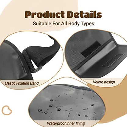Waterproof ostomy pouch cover for men and women showing back opening