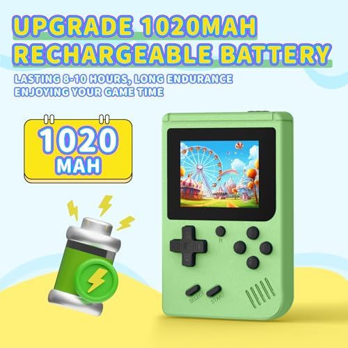 Xiskt portable retro console showing 400 classic games screen