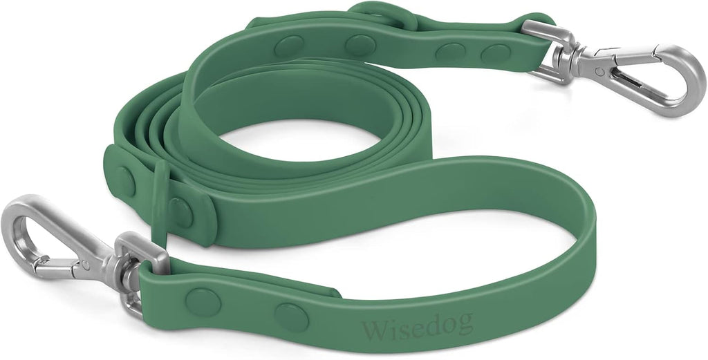 Wisedog Waterproof Dog Leash - 5ft/6ft Adjustable with 2 Metal Swivel Hooks, Easy to Clean Dog Leashes for Small, Medium, Large Breed Dogs (Navy S) - Image 11