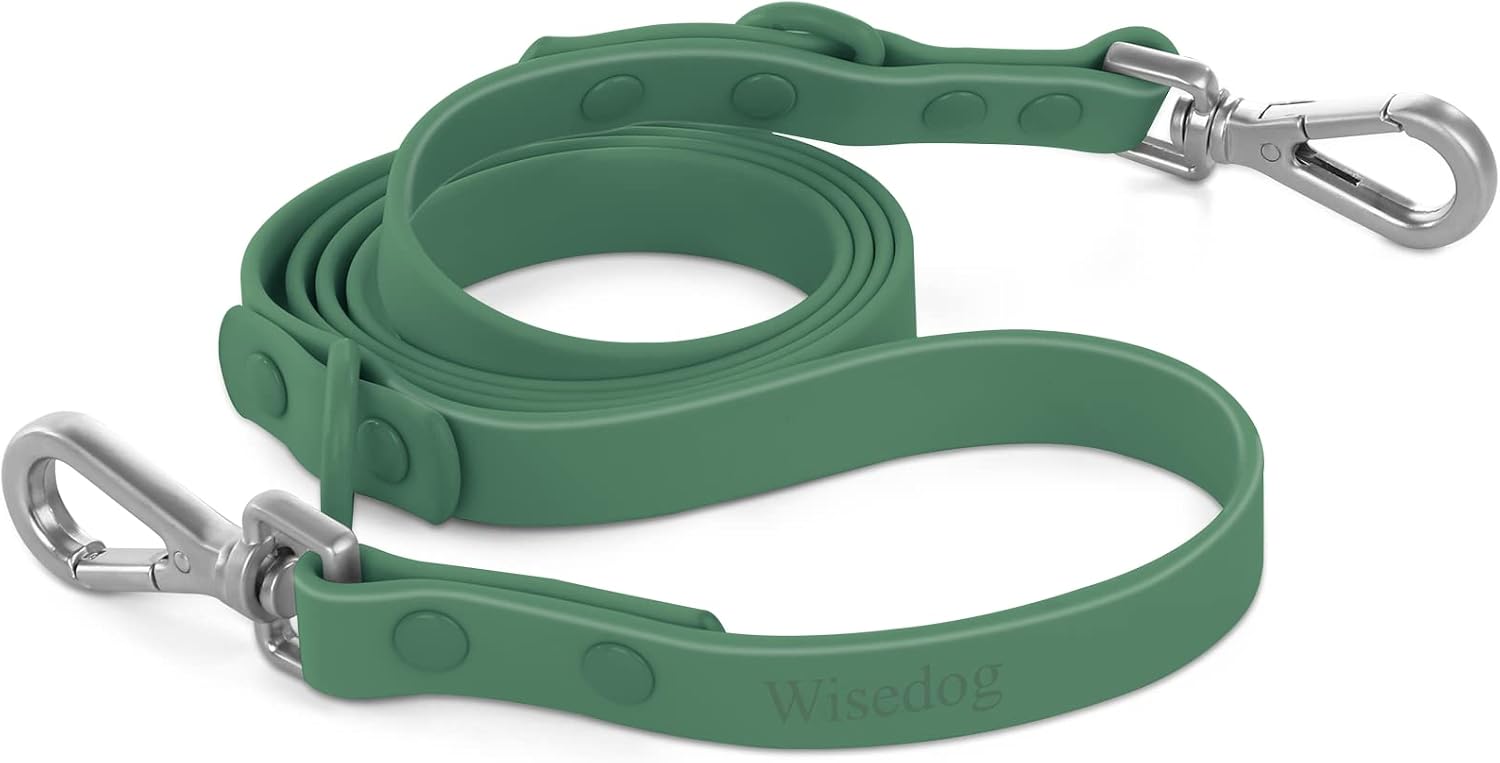 Wisedog Waterproof Dog Leash - 5ft/6ft Adjustable with 2 Metal Swivel Hooks, Easy to Clean Dog Leashes for Small, Medium, Large Breed Dogs (Navy S) - Image 11