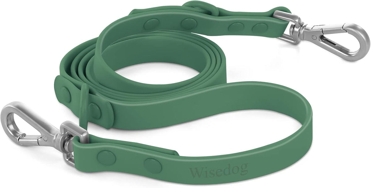 Wisedog Waterproof Dog Leash - 5ft/6ft Adjustable with 2 Metal Swivel Hooks, Easy to Clean Dog Leashes for Small, Medium, Large Breed Dogs (Navy S) - Image 11
