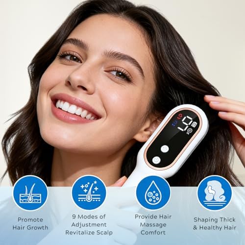 Side view of Abhsant hair oil applicator comb device