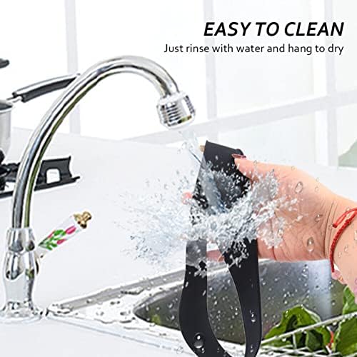 Bebeeco self grooming tool being rinsed under water for easy cleaning.