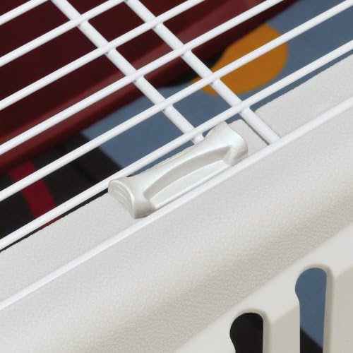 Ferplast small dog and cat carrier side profile showcasing the integrated ventilation grilles and secure locking buckles.