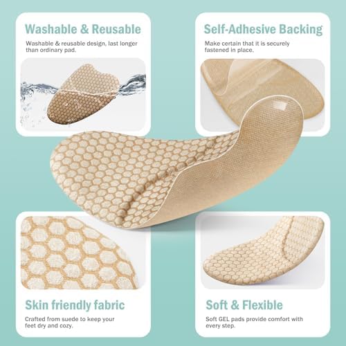 ZAIWOO invisible design foot cushions for sandals and stilettos.