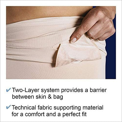 Internal pocket detail of Corsinel StomaSafe Plus support garment