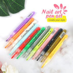 Nail art demonstration using Lzxlukgir quick dry nail pens.