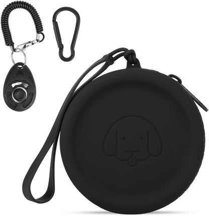 WALLFID Silicone Dog Treat Pouch Small Bag,with Pet Training Clicker,Walking Bag for Dog and Cat, Pocket Size, Easy to Clean, Odorless, Zipper Design,Moisture-Proof,Travel Walking Bag.(Sky Blue) - Image 13