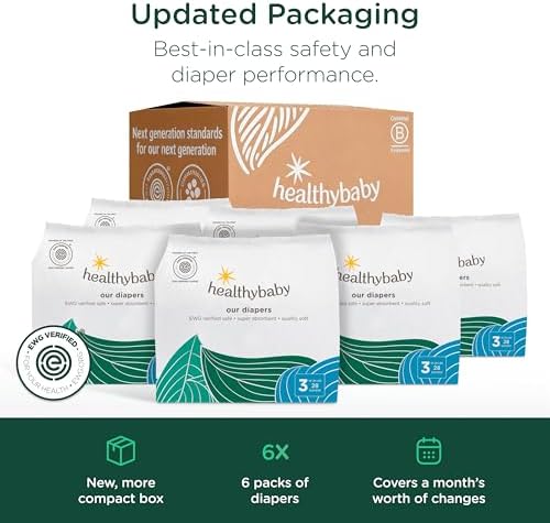 Side profile of Healthybaby eco-friendly organic cotton diapers