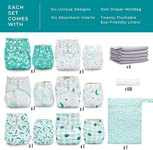 Simple Being knights dragons print baby cloth diaper