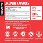 StayAlive Lycopene Supplement nutritional facts and ingredient label