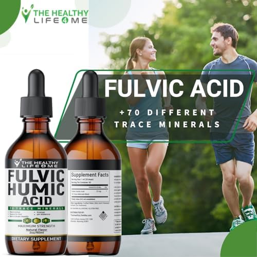 The Healthy Life 4 Me organic fulvic acid drops four ounce bottle