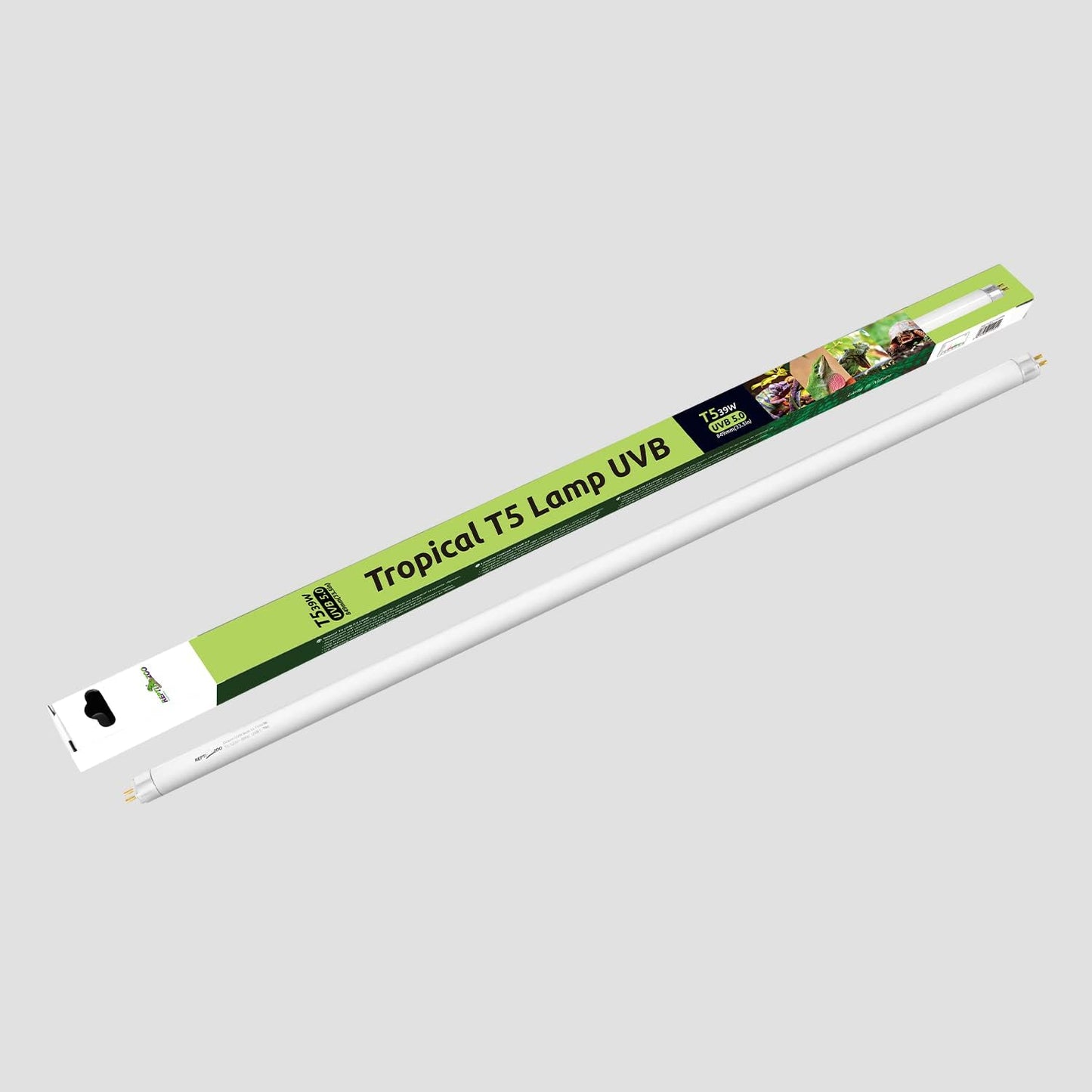 Repti Zoo 5.0 UVB lamp labels and specifications