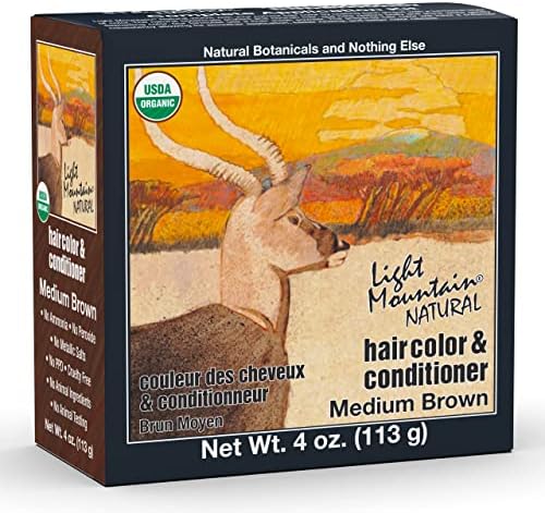 Organic henna hair powder and botanical ingredients label view
