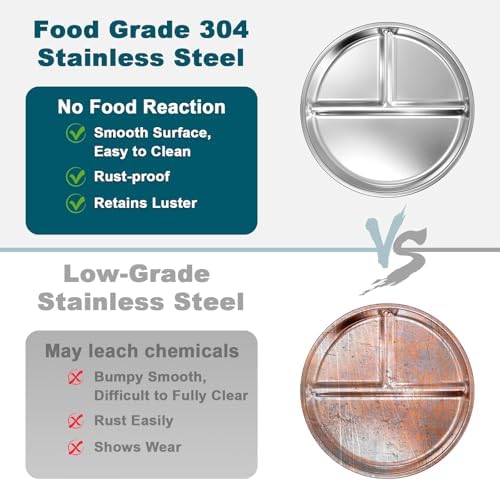 Ewfen stainless steel dinnerware set on a dining table