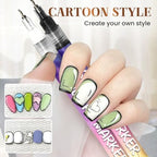 Detailed view of quick dry nail art painting tools