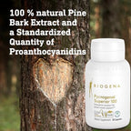 Biogena Pycnogenol antioxidant health supplement box and bottle
