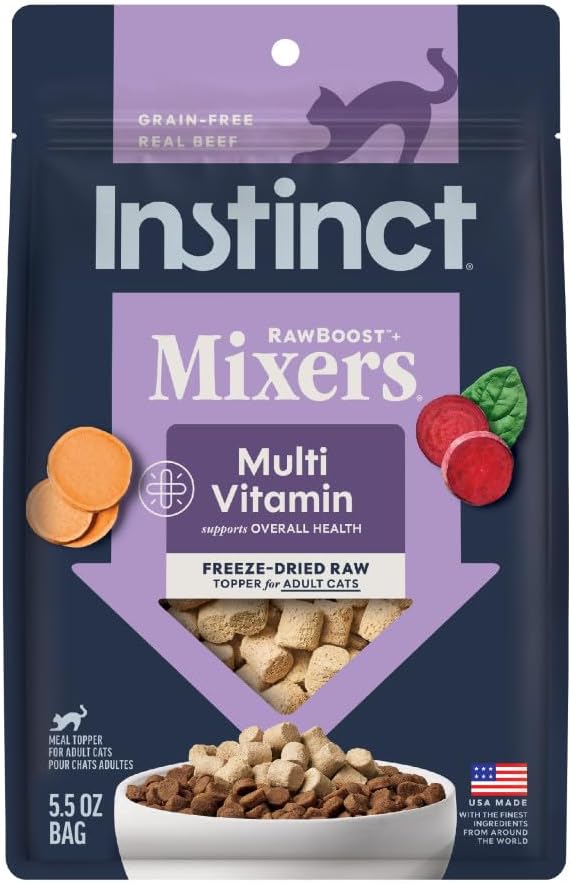 Instinct Raw Boost Mixers, Freeze Dried Cat Food Toppers with Functional Ingredients, Grain Free, Real Chicken - Digestive Health, 5.5 oz Bag - Image 12