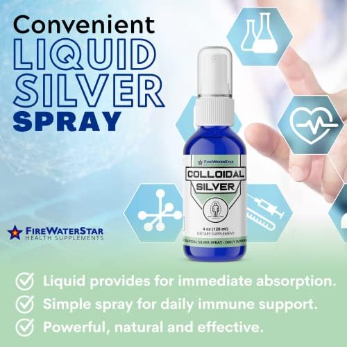 Firewaterstar colloidal silver fifty parts per million label detail