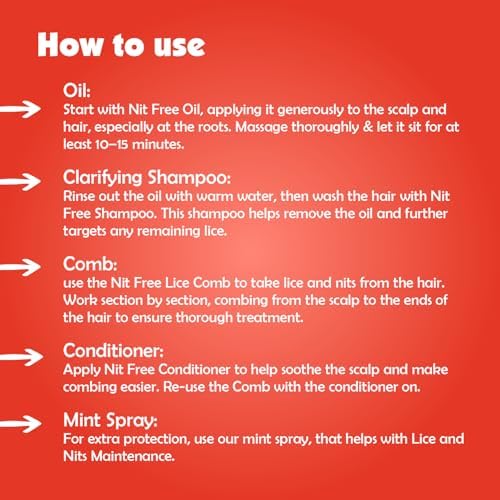 Full Nit Free lice treatment bundle with oil treatment and hair conditioner
