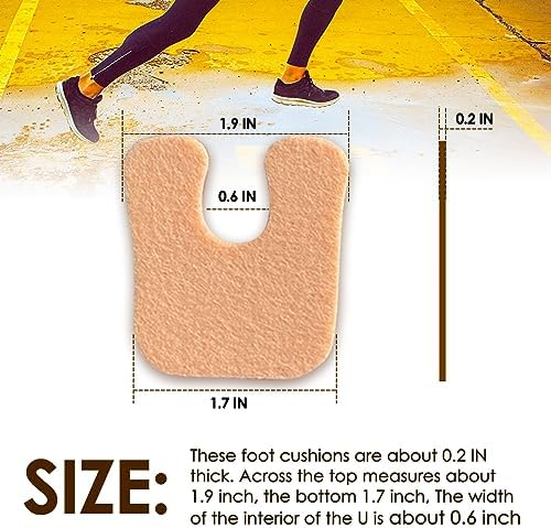 Close up of the U-shaped design for offloading pressure on the ball of the foot.