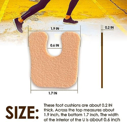 Close up of the U-shaped design for offloading pressure on the ball of the foot.