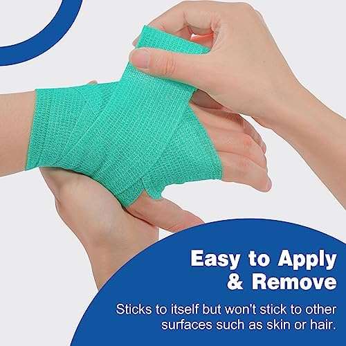 Close up view of the breathable non woven spandex material of AZEN cohesive bandage