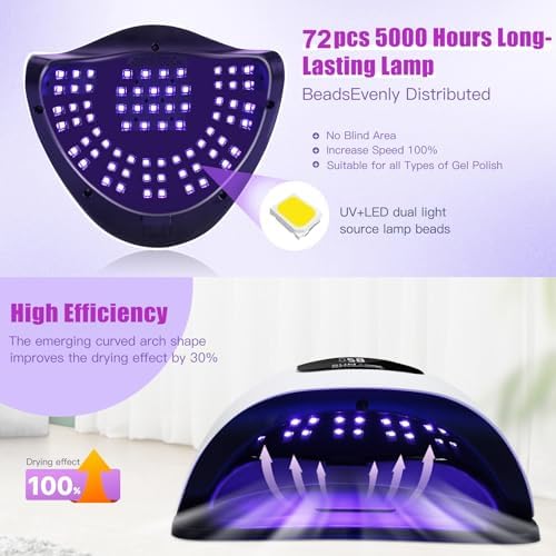 Top view of Wisdompark 320W professional nail curing lamp