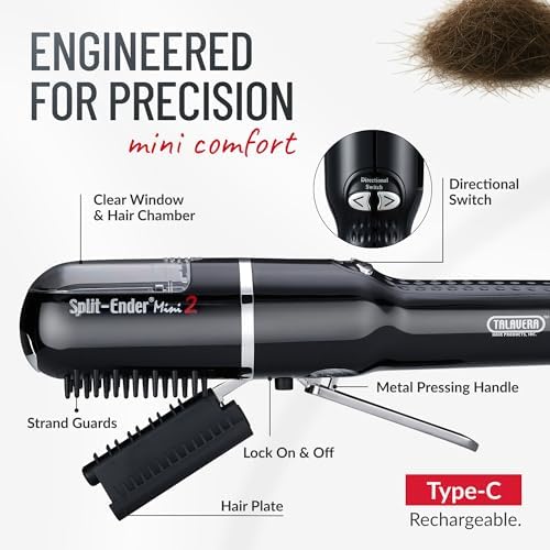 The complete packaging box contents of the cordless grooming kit including comb brush and storage bag.