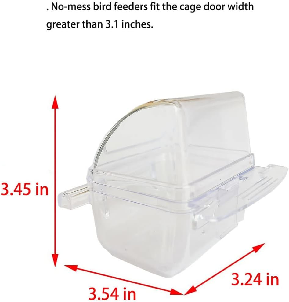 Oribuki parakeet food bowl with protective top cover