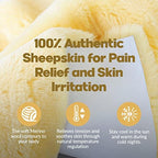 Sheepskin seat pad showing non-slip backing design