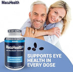 Macuhealth Plus 360 softgels container ingredient label close up