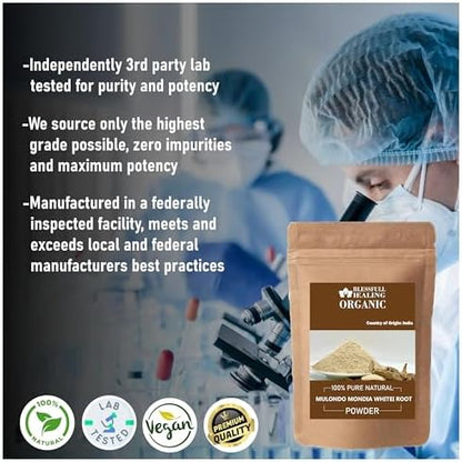 Pure Mondia Whitei root powder herbal tonic for digestive health