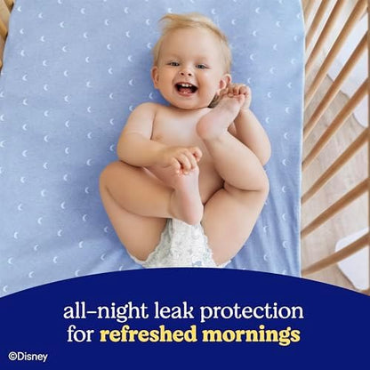 Authentic USA imported Huggies Overnites 50 count box resting on a clean store display surface.