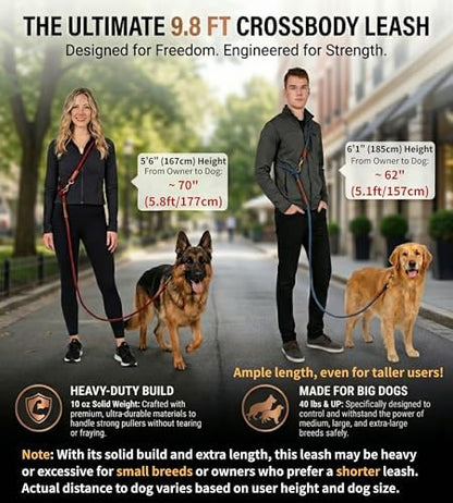 Tails And Tales double dog attachment setup showing two leads connected for two pets.