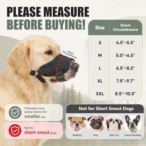 GoGoPaw black adjustable nylon dog mouth cover with quick release strap