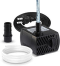 Novique submersible water pump front view showcasing compact design for indoor aquariums.