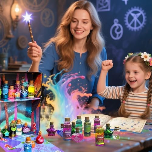 Children using Tidaljam potion making kit for craft play