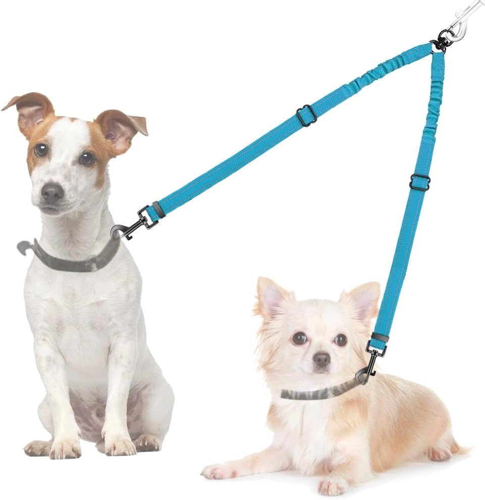 AUTOWT Double Dog Leash, No Tangle 360 degreesSwivel Rotation Reflective Lead Attachment Adjustable Length Dual Two Dogs Lead Splitter, Comfortable Shock Absorbing Walking Training for 2 Dogs - Image 10