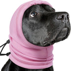 Nanaki dog calming hoodie front view pink ear wrap for noise protection