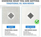 EVERLIT sterile wound dressing pads demonstrating ultra absorbent twelve ply thickness scale