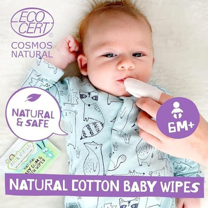 Jack N' Jill infant oral wipes individually wrapped sachets displayed next to the main box