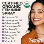 Organic ingredients label of NewLife Naturals intimate moisturizer for dryness relief