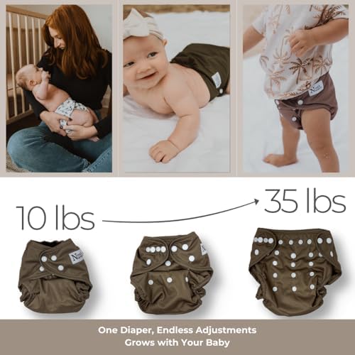 Side view of Nora's Nursery adjustable cloth diaper cover