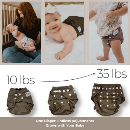 Nora's Nursery adjustable rise snaps for growing baby